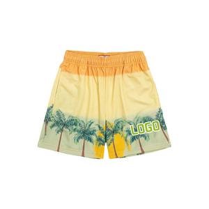 Pantalones cortos de sublimación de algodón 100% ecológicos para hombres Método de tejido no tejido - Product Image 1