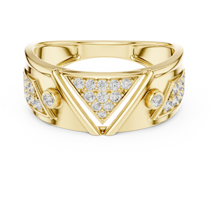 Custom <b>Mens</b> Diamond <b>Ring</b> Luxury Geometric Pave Bezel Design 925 Silver 10K 14K <b>18K</b> <b>Gold</b> OEM ODM Jewelry Factory - Product Image 6