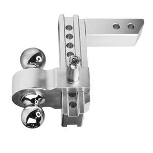Brazo de Remolque de Aleación de Aluminio Plateado de 8 Pulgadas con Doble Bola de Enganche, Ajustable para Soportes de Enganche de 2 Pulgadas - Product Image 5
