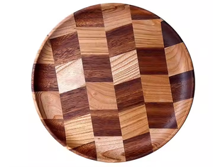 Assiette à dîner en bois de noyer de luxe en gros Assiettes à dîner uniques fabriquées par Crescent Crafts - Product Image 4