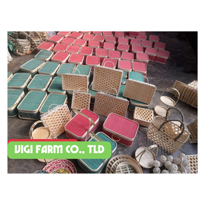 Caja de regalo de bambú con estampado de Vietnam con tapa, cesta tejida a mano sostenible para decoración de almacenamiento, producto artesanal al por mayor - Product Image 4