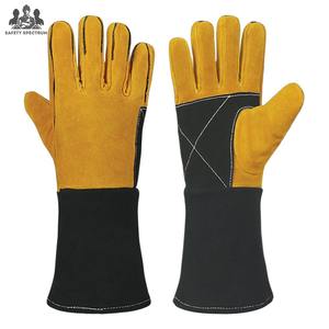 Gants de soudage sportifs en cuir vintage de haute qualité, personnalisables avec logo et couleur, écologiques, respirants, quatre doigts, vente en gros - Product Image 1