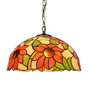 Lámpara Colgante de Cristal con Forma de Girasol y Base para Bombilla E26 - Product Image 2