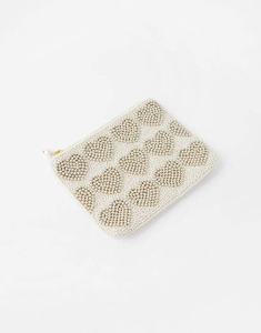 Artisan Handmade Lightweight Embroidered <b>Mini</b> <b>Pouch</b> with Seed Beads Square Shape by MD HANDICRAFTS - Product Image 3