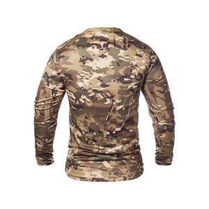 T-shirt de chasse en coton softshell décontracté à manches longues imprimé avec des animaux sauvages, technologie de matériau Bayer pour tous les jours - Product Image 3