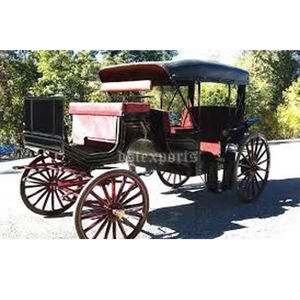 Carruaje de caballos Victoria de belleza negra Carruaje DE BODA indio tradicional Carruaje DE BODA Victoria negro - Product Image 1