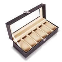 Meilleures ventes Prix de gros Emballage en bois Boîte de montre Boîte de rangement pour montre à plusieurs compartiments de l'exportateur et du fabricant indiens
