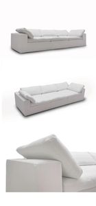 Modern White Modular Sectional Sofa with Removable Cushions Living Room <b>L</b>-<b>Shaped</b> Couch - Product Image 3
