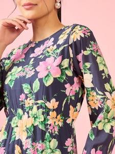 100% pur coton indien main bloc imprimé robe pour femmes imprimé fleuri robe confortable pour les fêtes et l'été porter Style Boho - Product Image 4