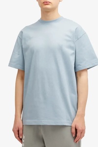 Camiseta Clásica Azul Claro de Manga Corta y Cuello Redondo, 100% Algodón Peinado, Transpirable, de Secado Rápido, Informal para Hombre y Mujer para Uso Diario - Product Image 2