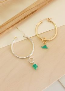 Boucle d'oreille Charm Gemstone Hoop Tags Colorful Earring Add-Ons Custom Jewelry Charms for Hoops Going Golden - Product Image 2