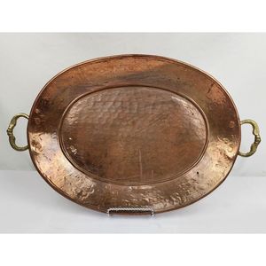 Plateau de service alimentaire en laiton massif fait à la main, écologique, assiette vintage unique, vaisselle pour la maison, vaisselle de mariage, assiette décorative - Product Image 5