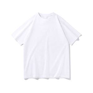 Camiseta pesada de gran tamaño de algodón 100% de alta calidad camiseta de hombre en blanco Lisa personalizada - Product Image 1