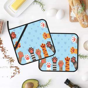 Hot Pads for Kitchen With Hanging Loop, Happy Holiday Plaid Backdrop <b>Pot</b> Holder Oven Hot Pad Washable Potholders for <b>Cooking</b> OEM - Product Image 4