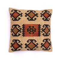 Housse de coussin carrée rayée de luxe moderne 100 % coton, impression personnalisée et broderie, directement du fabricant, pour Thanksgiving