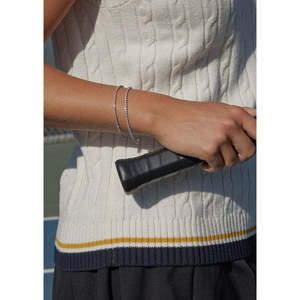 Madison Petite Tennis Bracelet in Yellow <b>Gold</b> with Diamonds - Product Image 2