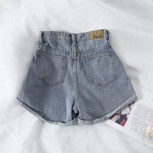 Mới 2025 Mùa Hè Cao Eo Denim Quần Short Phụ Nữ Giản Dị Phụ Nữ Lỏng Thời Trang Cộng Với Kích Thước Đàn Hồi Eo Rộng Chân Quần Jean Ngắn - Product Image 4