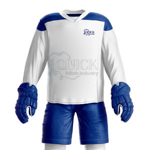 Marque privée Ensembles d'uniformes de hockey sur glace en polyester 100%-Conception sans couture respirante écologique Logo de couleurs personnalisées léger - Product Image 5