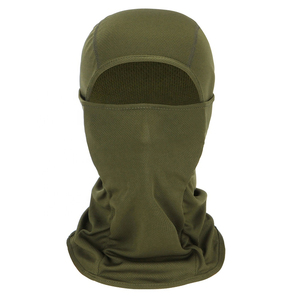 Vente en gros, cagoule de ski unie en tricot avec 3 trois trous, crâne, couverture intégrale du visage, bonnet avec broderie et logo personnalisé - Product Image 4