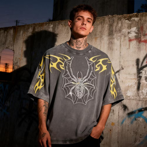 T-shirt imprimé personnalisé pour homme, 100% coton, respirant et confortable, pour un usage quotidien et décontracté - Product Image 2