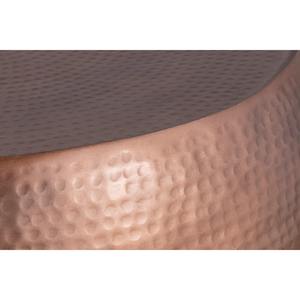 Table basse moderne et contemporaine en aluminium écologique, design martelé brillant, finition cuivre antique, style ferme M.R. - Product Image 2