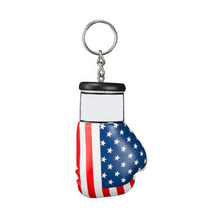 Custom Mini Boxing Glove <b>Keychain</b> PU Leather PVC <b>Personalized</b> Sports Keyring with Logo for Promotion or Gifts - Product Image 1