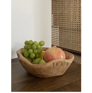 Cuenco de frutas de masa de madera Fancy Acacia Ensalada de frutas de madera Cuencos de masa Mesa de cena Decorar Cuenco de frutas de masa - Product Image 6