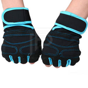 Unisex Lightweight Breathable Leather Polyester Non-Slip Durable <b>Fingerless</b> Gym <b>Gloves</b> Full Palm Protection Weightlifting - Product Image 6