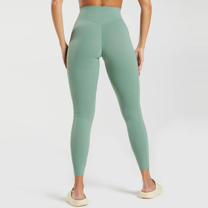 <b>Hot</b> Selling Women's High Quality <b>Leggings</b> Top Trending Breathable Seamless Active Wear Solid Soft Yoga <b>Leggings</b> best OEM - Product Image 3