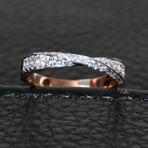 Elegante anillo de oro personalizado 14K 18K diamante natural corte brillante terceros certificado único aniversario de boda joyería para - Product Image 6