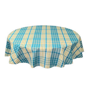 Vente en gros rond 100% polyester imprimé en lin pour fête de famille banquet hôtel idylle classiques nappe - Product Image 6