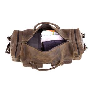 ALW Manufacturer Custom Designer <b>Large</b> Duffel <b>Bag</b> Full Grain Leather Travel <b>Duffle</b> <b>Bag</b> for Men Luxury Weekend Overnight <b>Bag</b> - Product Image 4