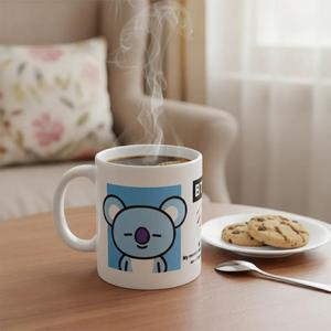 Tazza in Ceramica BT21 con Design Koya, Tazza da Caffè Stampata per Casa, Ufficio e Regalo - Product Image 4