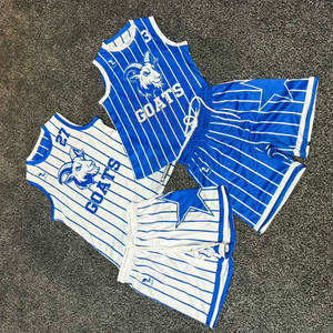 Uniformes de Baloncesto Personalizados al por Mayor, Camiseta y Pantalones Cortos de Baloncesto 100% Poliéster de Malla Gruesa, Logotipos y Tallas Personalizadas, Uniformes de Baloncesto Transpirables - Product Image 4