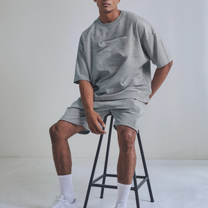 Ensemble survêtement 2 pièces personnalisé avec logo 2025 pour homme – Coupe régulière, grandes tailles, t-shirt court imprimé, anti-rétrécissement, écologique et respirant - Product Image 5