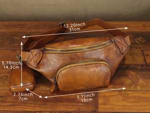 2025 luxe Vintage Style hommes en cuir véritable antivol bandoulière sac à bandoulière concepteur poitrine Bag-LCB-0255 - Product Image 6