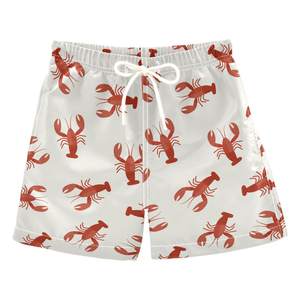 Short de bain pour homme avec logo personnalisé Short de plage à séchage rapide de 5 pouces Short de bain en polyester 100% respirant avec motif imprimé - Product Image 3