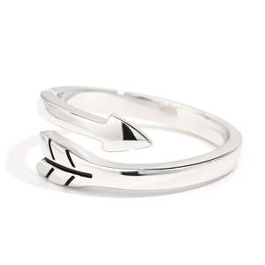 Anillo de Moda para Hombre Jeulia Cupid's Arrow, Chapado en Oro Rosa sobre Plata de Ley - Product Image 3