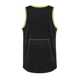 Maillot de basket-ball en polyester respirant noir personnalisé OEM de haute qualité, dernier design, vente en gros de vêtements de sport - Product Image 2