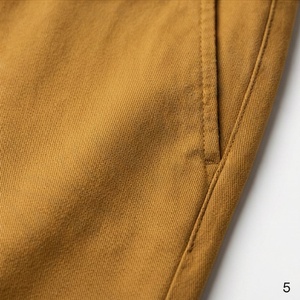 Pantalon chino slim pour homme, décontracté, uni, à taille mi-haute, coupe droite, design premium, couleur personnalisée, doux - Product Image 5