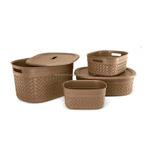高品质有保证的高档塑料材料制成的篮子，定制尺寸可供印度出口商销售