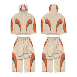 Ensembles coupe-vent à capuche personnalisés pour l'hiver, effet délavé, options de couleurs Pantone, impression de logo de marque pour vêtements streetwear unisexes - Product Image 6