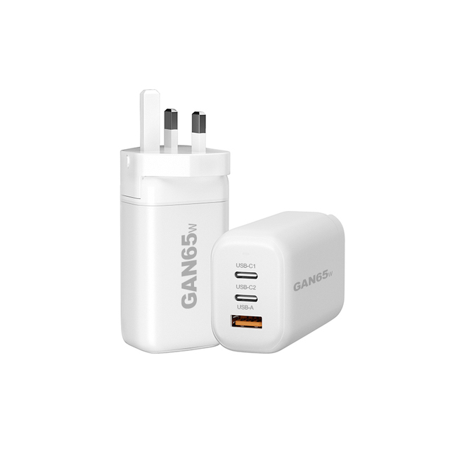 Dropshipping Products 2022 Chargers 65W PD 3.0 GaN Charger Type C Foldable Adapter with 3-Port Fast Wall Charger Compatible