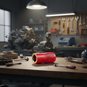 Llave de vaso hexagonal corta de 6 puntas Hazet, métrica, de 3/8'' con perfil de tracción y aislamiento protector de 1000V - Product Image 3