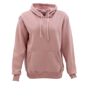 เสื้อฮู้ดแขนยาวสีชมพูสำหรับผู้หญิงเสื้อแบบสวมศีรษะทำจากผ้าฝ้าย100% ออกแบบโลโก้ของคุณเองพิมพ์ลายตามต้องการ - Product Image 2