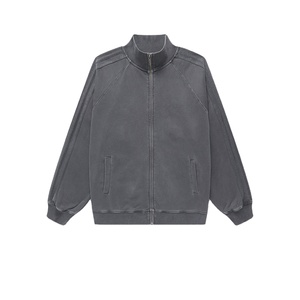 Custom Logo Sports Active Wear Women's Hoodies High Quality Cotton Fleece Oversized Fit Full Zip Up Thumbholes Crop Top Hoodies - Product Image 3