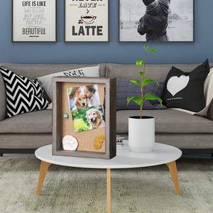 Rustic Grey Shadow <b>Box</b> 11x14, Large Shadow <b>Box</b> <b>Frame</b> with Magnetic Door, Wooden Deep Memory Shadow <b>Box</b> for <b>Picture</b> Photo - Product Image 6