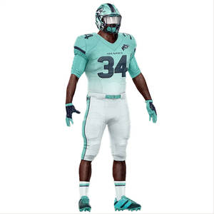 Maillot de football américain à manches courtes personnalisé unisexe, respirant, uniforme de taille plus à sublimation pour hommes et femmes - Product Image 6