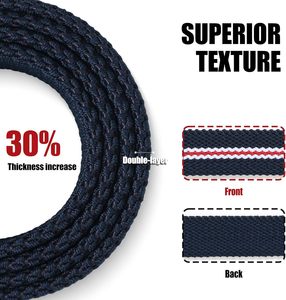 Cintura da Golf da uomo in pelle sintetica personalizzabile a colori misti intrecciata con cinturino elastico regolabile in lega con fibbia Casual sport all'aria aperta - Product Image 5