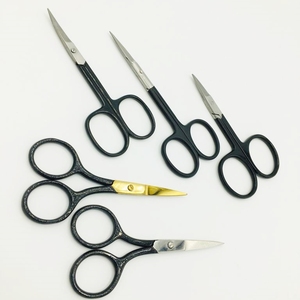 Nuevas llegadas, tijera negra para cutículas, Impresión de Punta plateada, tijeras para uñas de cutícula de acero inoxidable, tijera de resorte curvada sostenible - Product Image 6